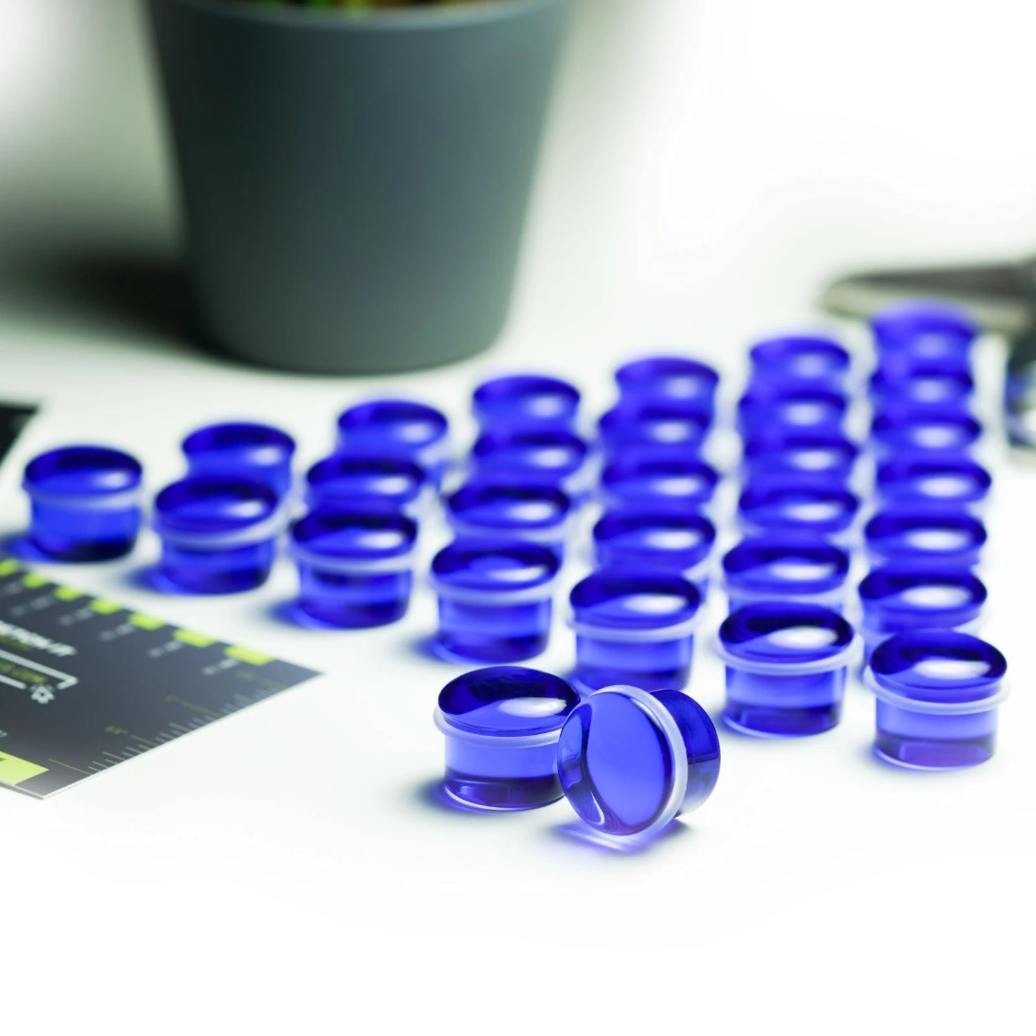 Blue Glass Single Flare Convex Plug 4 Blue Glass Single Flare Convex Plug - Image 2