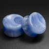 Blue Lace Agate (Synthetic) Double Flare Concave Stone Plug -Stretch It Body Jewellery blue lace agate synthetic double flare concave stone plug