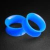 Blue Silicone Double Flare Tunnel -Stretch It Body Jewellery blue silicone tunnel