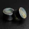 Blue Tiger's Eye Double Flare Concave Plug 2 Blue Tiger's Eye Double Flare Concave Plug -Stretch It Body Jewellery blue tigers eye double flare concave plug