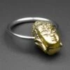 Buddha Brass & Surgical Steel BCR Ball Closure Ring -Stretch It Body Jewellery brass buddha captive beads ring