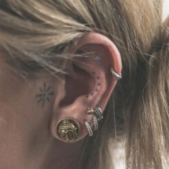 Stretch It Body Jewellery -Stretch It Body Jewellery brass buddha head double flare tunnel model shot