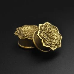 Brass Mandala Double Flare Plug