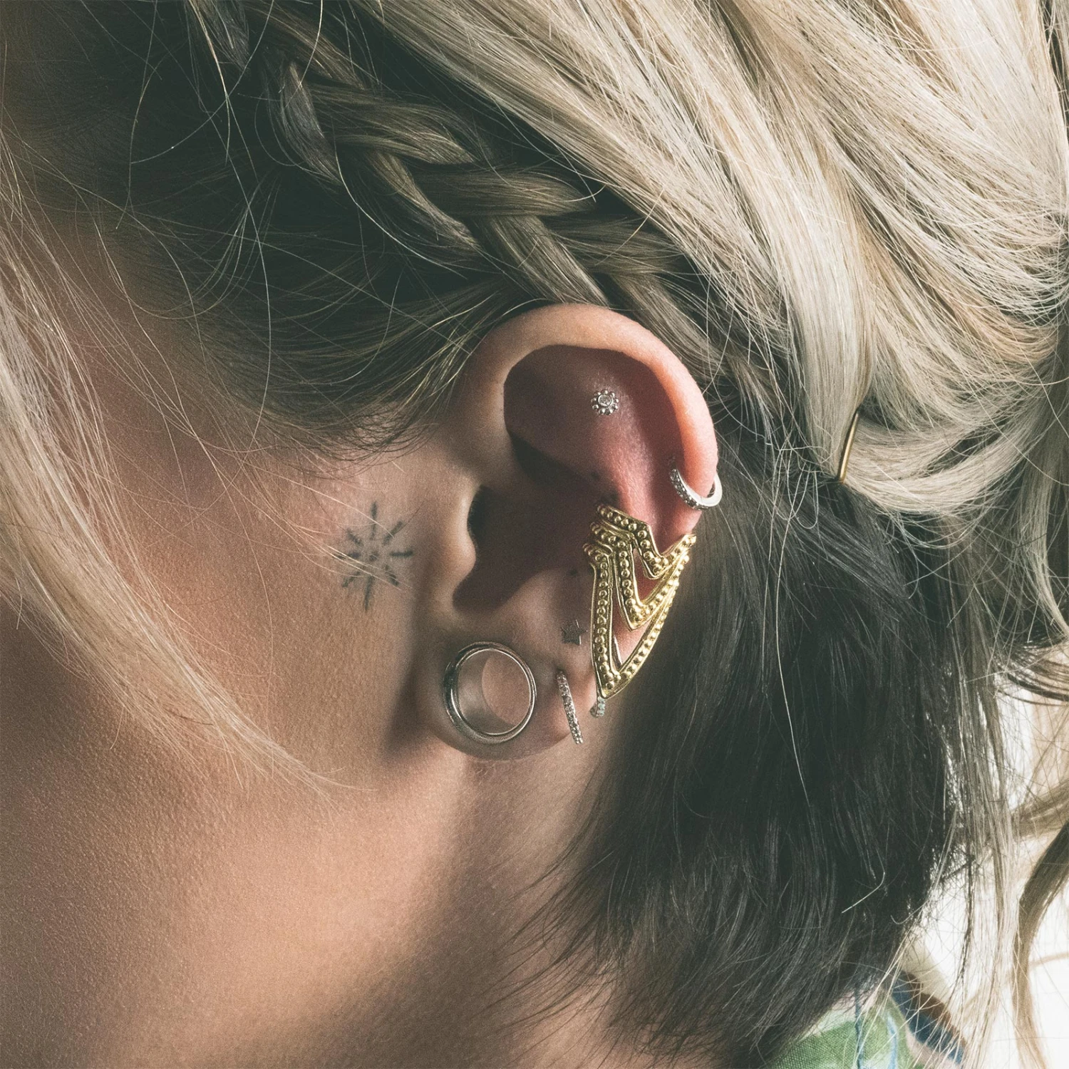 Brass Tribal Arrow Ear Cuff 4 Brass Tribal Arrow Ear Cuff - Image 2