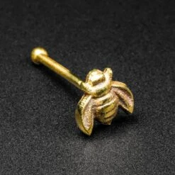 Bumble Bee Brass Nose Stud (Nose Bone)