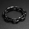 Cable Chain Hoop Black PVD Magnetic Ear Weight -Stretch It Body Jewellery cable chain hoop black pvd magnetic ear weight