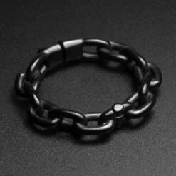 Cable Chain Hoop Black PVD Magnetic Ear Weight