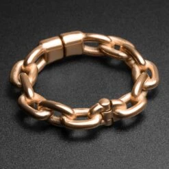 Cable Chain Hoop Rose Gold PVD Magnetic Ear Weight