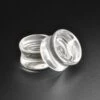 Clear Glass Double Flare Concave Plug -Stretch It Body Jewellery clear glass double flare concave plug