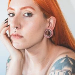 Clear Glass Double Flare Concave Tunnel -Stretch It Body Jewellery clear glass double flare concave tunnel model shot