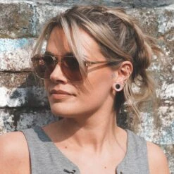 Monochrome Silicone Double Flare Tunnel Bundle -Stretch It Body Jewellery clear silicone double flare tunnel model shot ca9ff29d e0c5 495b 8b50 f5e68c9981be