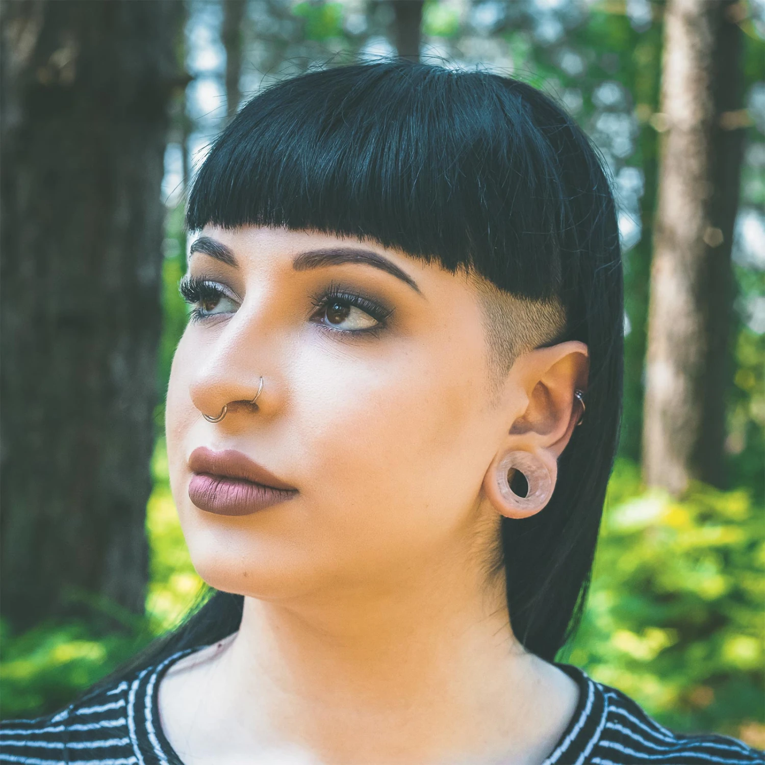 Cloudy Quartz Double Flare Concave Stone Tunnel 4 Cloudy Quartz Double Flare Concave Stone Tunnel - Image 2