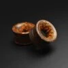 Coconut Shell Double Flare Tunnel With Coconut Wood Inlay 1 Coconut Shell Double Flare Tunnel With Coconut Wood Inlay -Stretch It Body Jewellery coconut shell double flare tunnel with coconut wood inlay