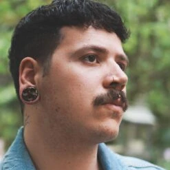 Coconut Shell Double Flare Viking Plug -Stretch It Body Jewellery coconut shell double flare viking plug model shot