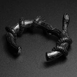 Coiled Snake Black PVD Magnetic Ear Weight -Stretch It Body Jewellery coiled snake black pvd magnetic ear weight open