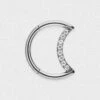 Crescent Bejewelled Titanium Hinged Segment Daith Earring -Stretch It Body Jewellery crescent bejewelled titanium hinged segment daith ring 1 web grey