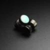 Horn Fake Gauge Plug With Crushed Turquoise Inlay 2 Horn Fake Gauge Plug With Crushed Turquoise Inlay -Stretch It Body Jewellery crushed turquoise and horn fake gauge plug