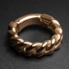 Cuban Link Hoop Rose Gold PVD Magnetic Ear Weight -Stretch It Body Jewellery cuban link hoop rose gold pvd magnetic ear weight