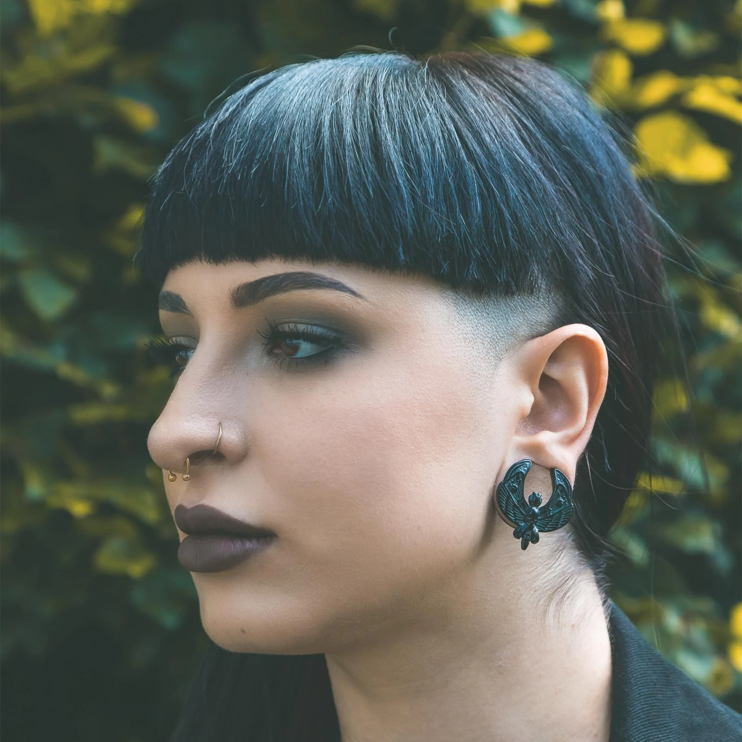 Death Moth Black PVD Saddle Ear Weight 4 Death Moth Black PVD Saddle Ear Weight - Image 2