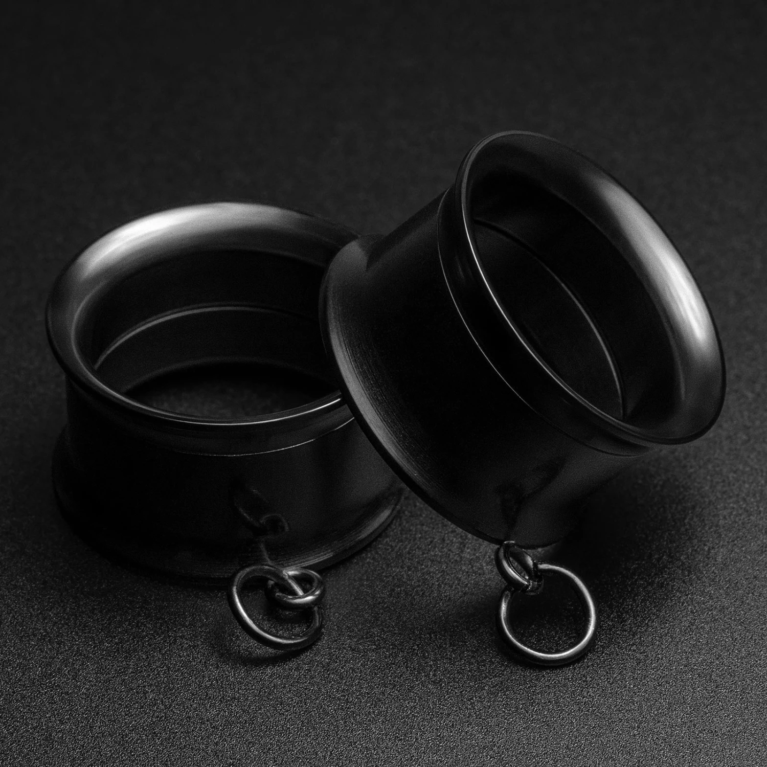 Design Your Own Dangles Black PVD Internally Threaded Double Flare Tunnels 3 Design Your Own Dangles Black PVD Internally Threaded Double Flare Tunnels