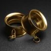 Design Your Own Dangles Gold PVD Internally Threaded Double Flare Tunnels