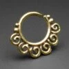 Dots & Spirals Brass Seamless Septum Ring -Stretch It Body Jewellery dots and spirals brass seamless rings