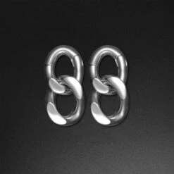Double Cuban Link Surgical Steel Magnetic Ear Weight