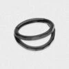 Double Faceted Hoop Black PVD Titanium Hinged Segment Ring