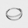 Double Hoop Single Jewelled Titanium Hinged Segment Ring 1 Double Hoop Single Jewelled Titanium Hinged Segment Ring -Stretch It Body Jewellery double hoop single jewelled titanium hinged segment ring 1 web grey
