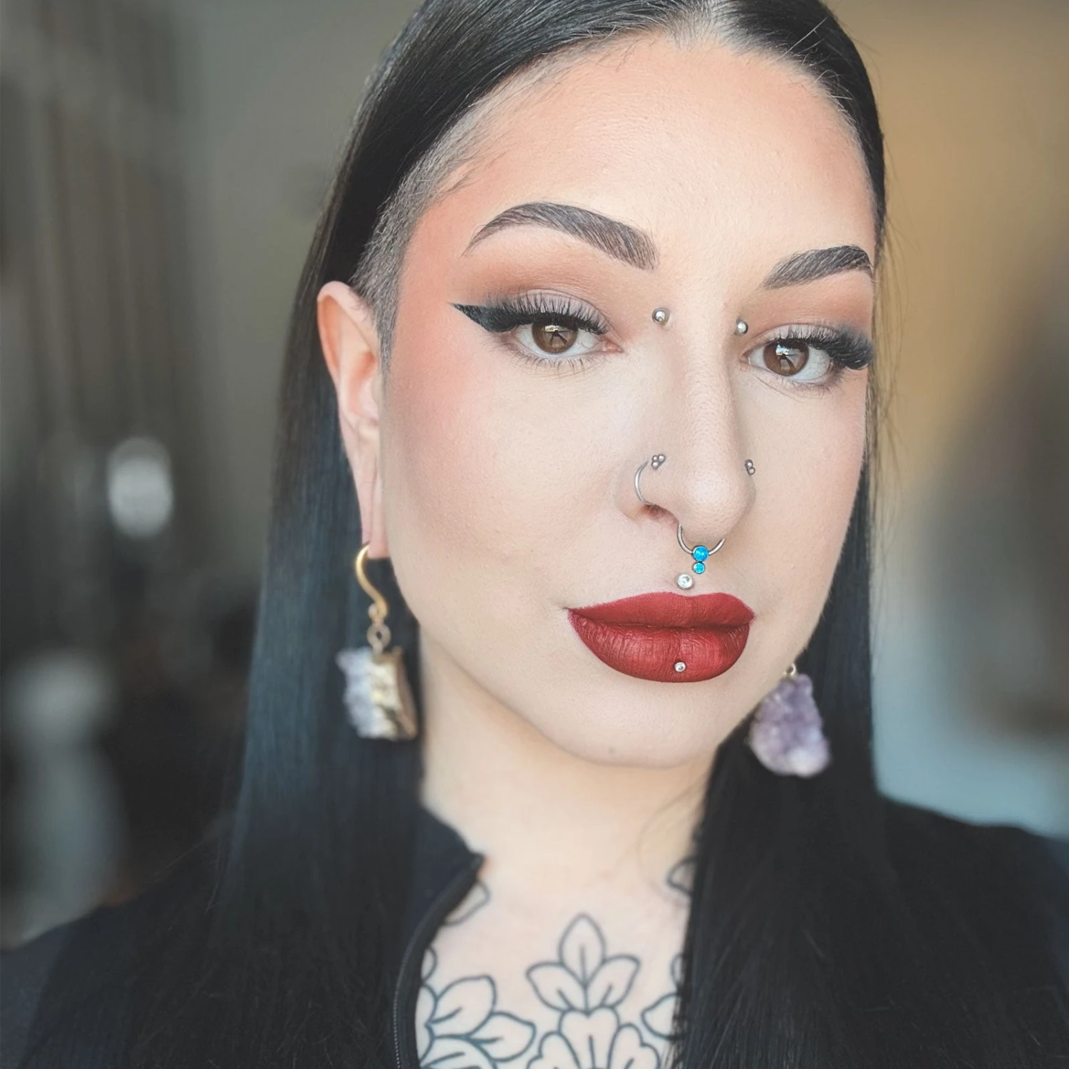 Double Pacific Blue Synth Opal Titanium BCR Ball Close Ring 4 Double Pacific Blue Synth Opal Titanium BCR Ball Close Ring - Image 2