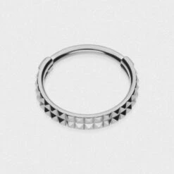 Double Pyramid Titanium Hinged Segment Ring