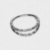 Double Snake Skin Titanium Hinged Segment Ring -Stretch It Body Jewellery double snake skin titanium hinged segment ring 1 web grey