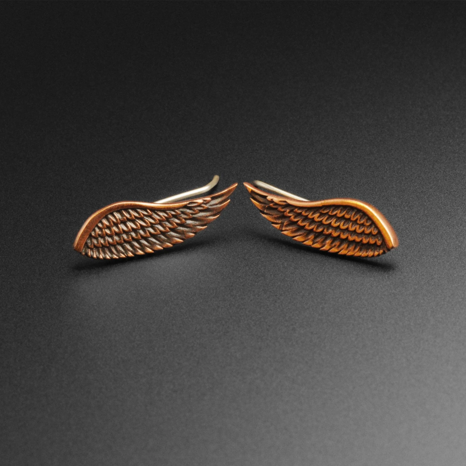 Angel Wing Copper & Silver Ear Climber 4 Angel Wing Copper & Silver Ear Climber - Image 2