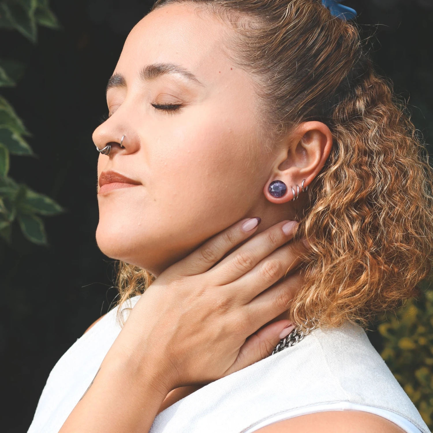 Faceted Amethyst Double Flare Plug 4 Faceted Amethyst Double Flare Plug - Image 2