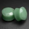 Faceted Green Aventurine Double Flare Plug 1 Faceted Green Aventurine Double Flare Plug -Stretch It Body Jewellery faceted green aventurine double flare plug