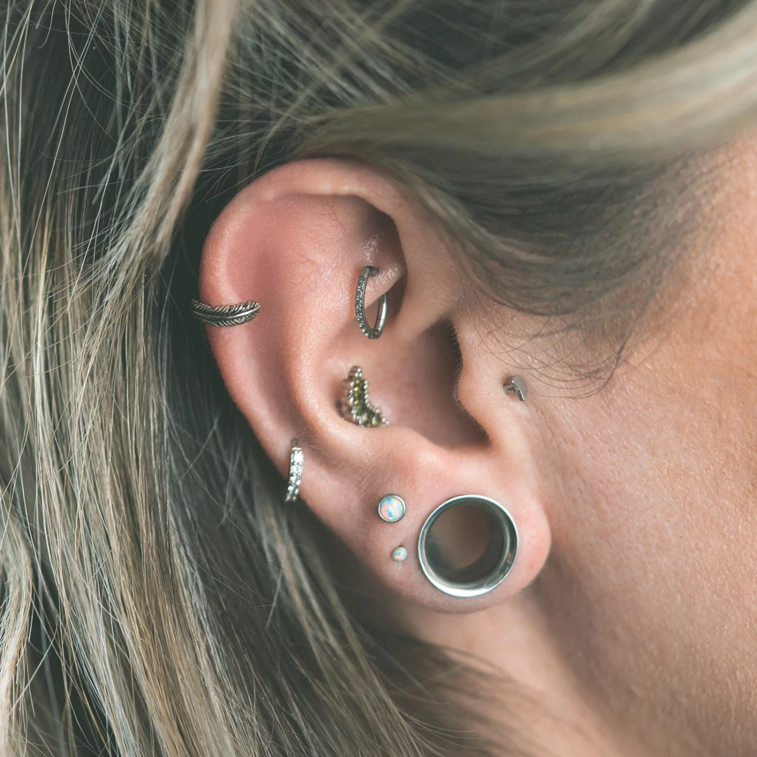 Feather 925 Silver Ear Cuff 4 Feather 925 Silver Ear Cuff - Image 2