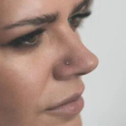 Fire & Snow Synth Opal Titanium Threadless Top -Stretch It Body Jewellery fire snow synth opal titanium threadless top model shot