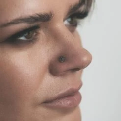 Flower Shape Vitrail Medium Bejewelled Titanium Threadless Top 8 Flower Shape Vitrail Medium Bejewelled Titanium Threadless Top -Stretch It Body Jewellery flower shape vitrail medium bejewelled titanium threadless top model shot