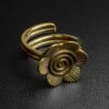 Flower Spiral Brass Ring -Stretch It Body Jewellery flower spiral brass ring