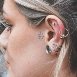 Ganesh Brass & Surgical Steel BCR Ball Closure Ring 6 Ganesh Brass & Surgical Steel BCR Ball Closure Ring -Stretch It Body Jewellery ganesh brass surgical steel bcr ball closure ring model shot