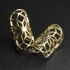 Geometric Flower Brass Ear Cuff