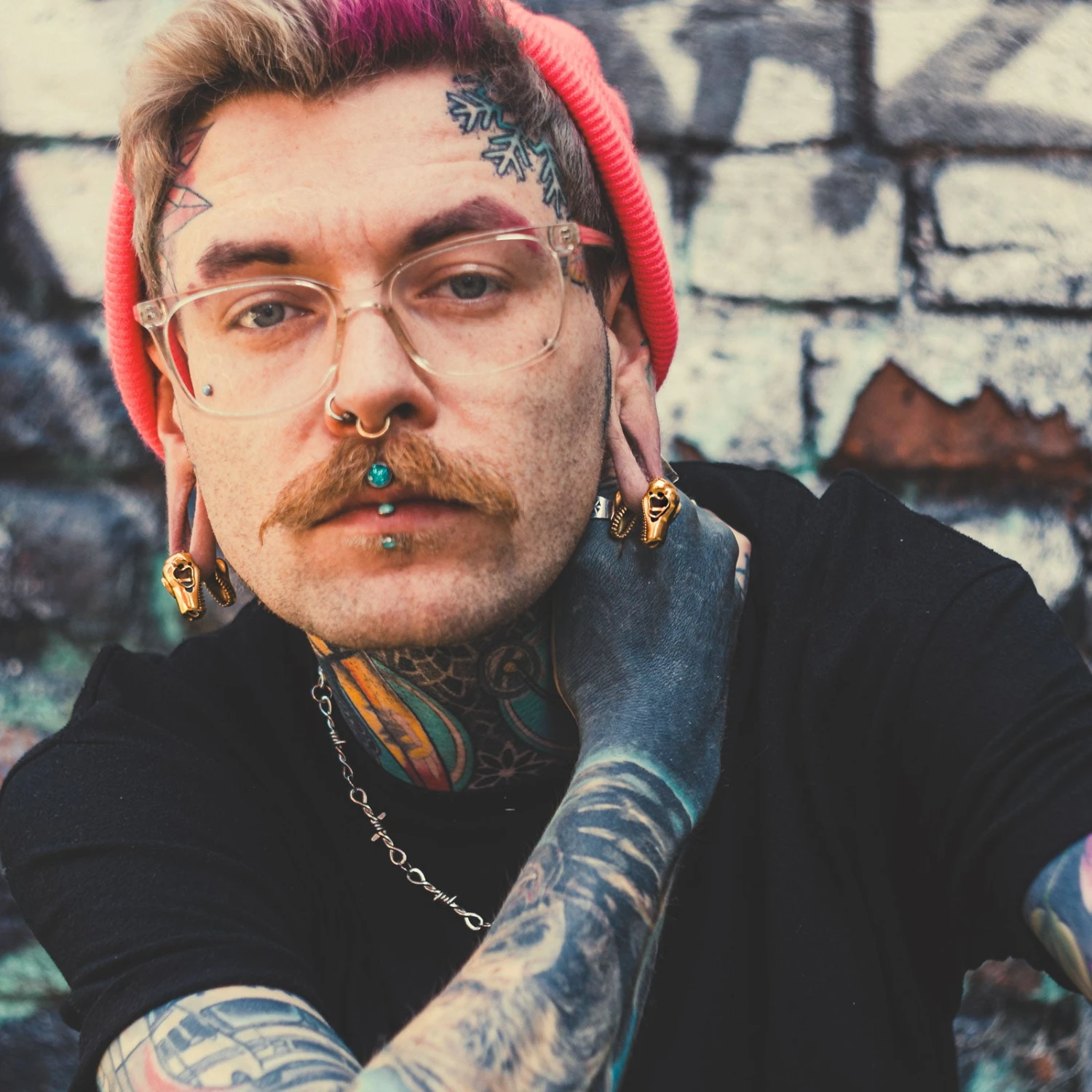 Gold PVD Dino Skull Ear Weight 6 Gold PVD Dino Skull Ear Weight - Image 4