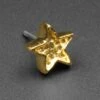 Hammered Star 18k Gold Plated Threadless Top -Stretch It Body Jewellery gold star threadless top
