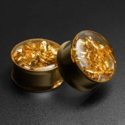 Golden Flake Double Flare PVD Plug