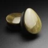 Golden Obsidian Double Flare Convex Teardrop Plug -Stretch It Body Jewellery golden obsidian teardrop plug