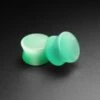 Green Cat's Eye Glass Double Flare Plug