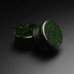 Green Sandstone Glass Double Flare Plug