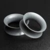Gunmetal Grey Metallic Silicone Double Flare Tunnel -Stretch It Body Jewellery gunmetal grey metallic silicone double flare tunnel
