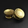 Hammered Mayan Flare Concave Brass Plug 1 Hammered Mayan Flare Concave Brass Plug -Stretch It Body Jewellery hammered mayan flare concave brass plug