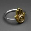 Hand Of Fatima Brass & Surgical Steel BCR Ball Closure Ring 2 Hand Of Fatima Brass & Surgical Steel BCR Ball Closure Ring -Stretch It Body Jewellery hand of fatima brass captive beads ring